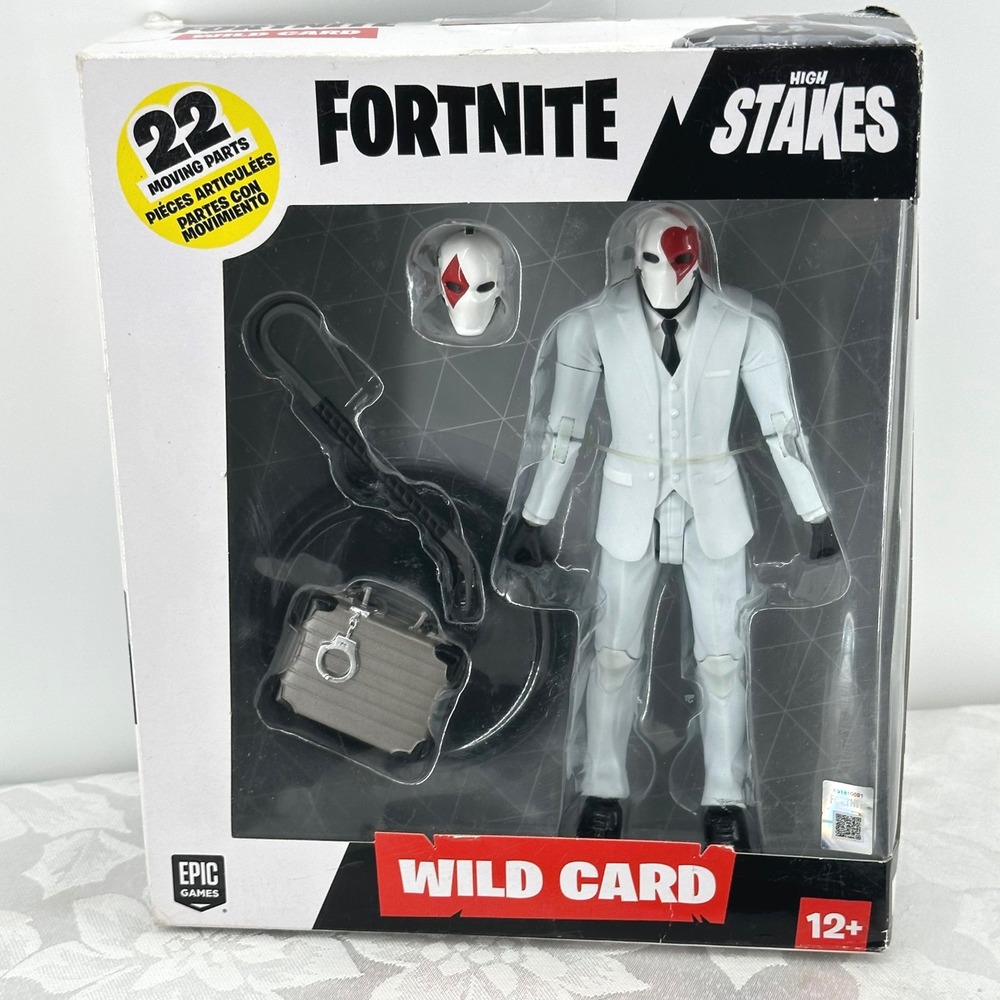 McFarlane Toys Fortnite Wild Card Action Figure White Good High Stakes 7 Inch